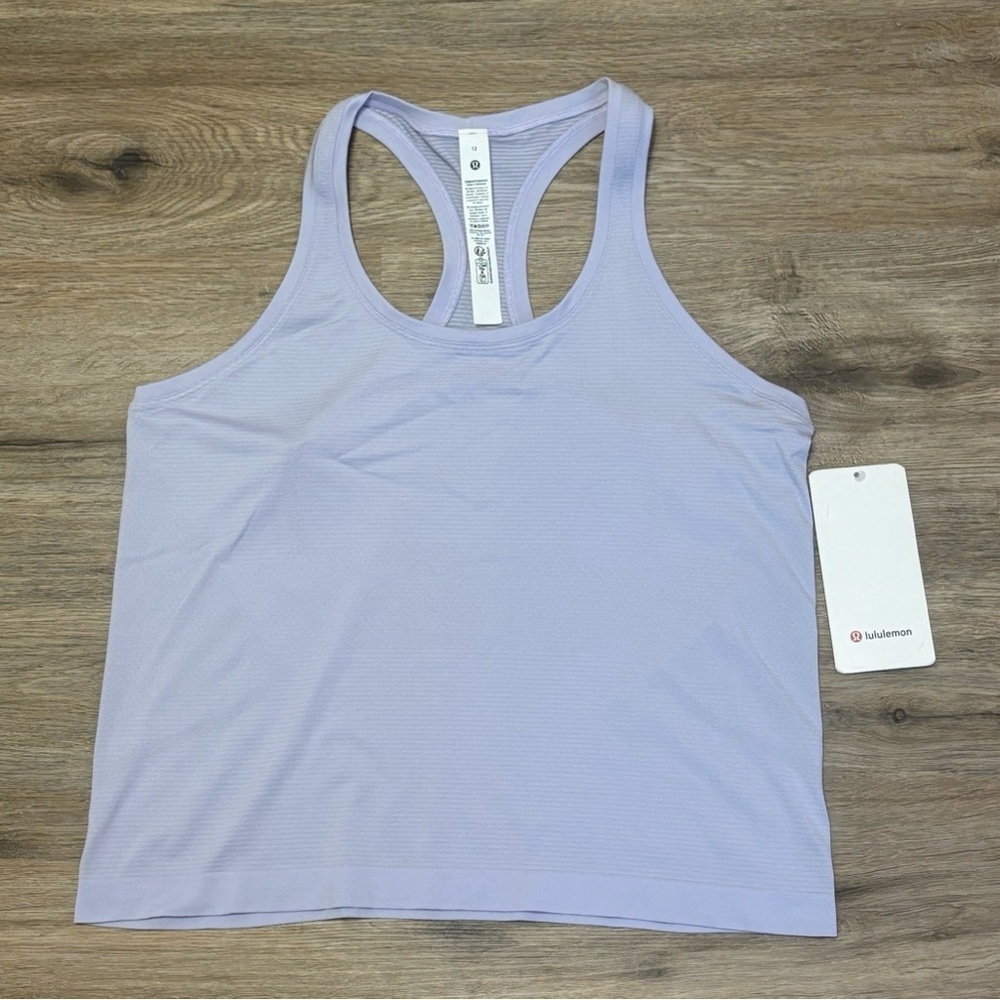 NWT Lululemon Swiftly Tech Racerback Tank Top *Race In Lavender Frost Size 12